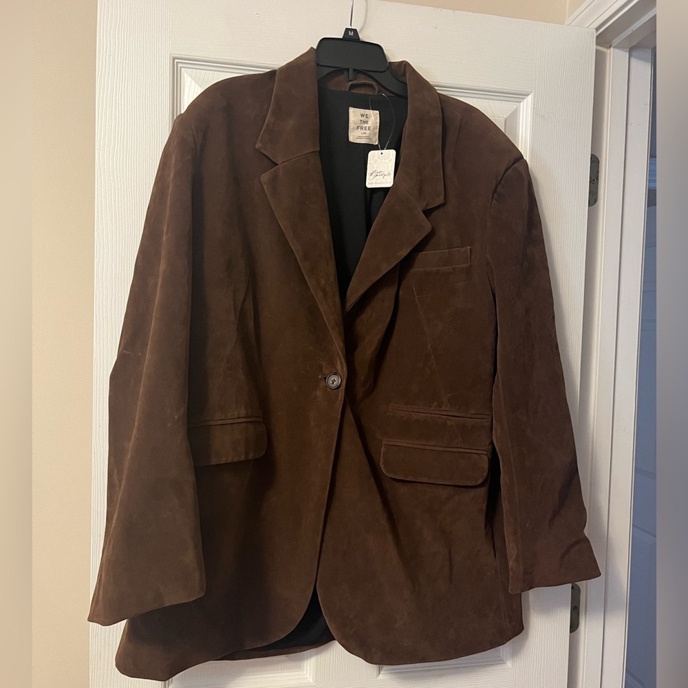 Free People/ We The Free Women's Brown Blazer Size Large - Picture 6 of 14